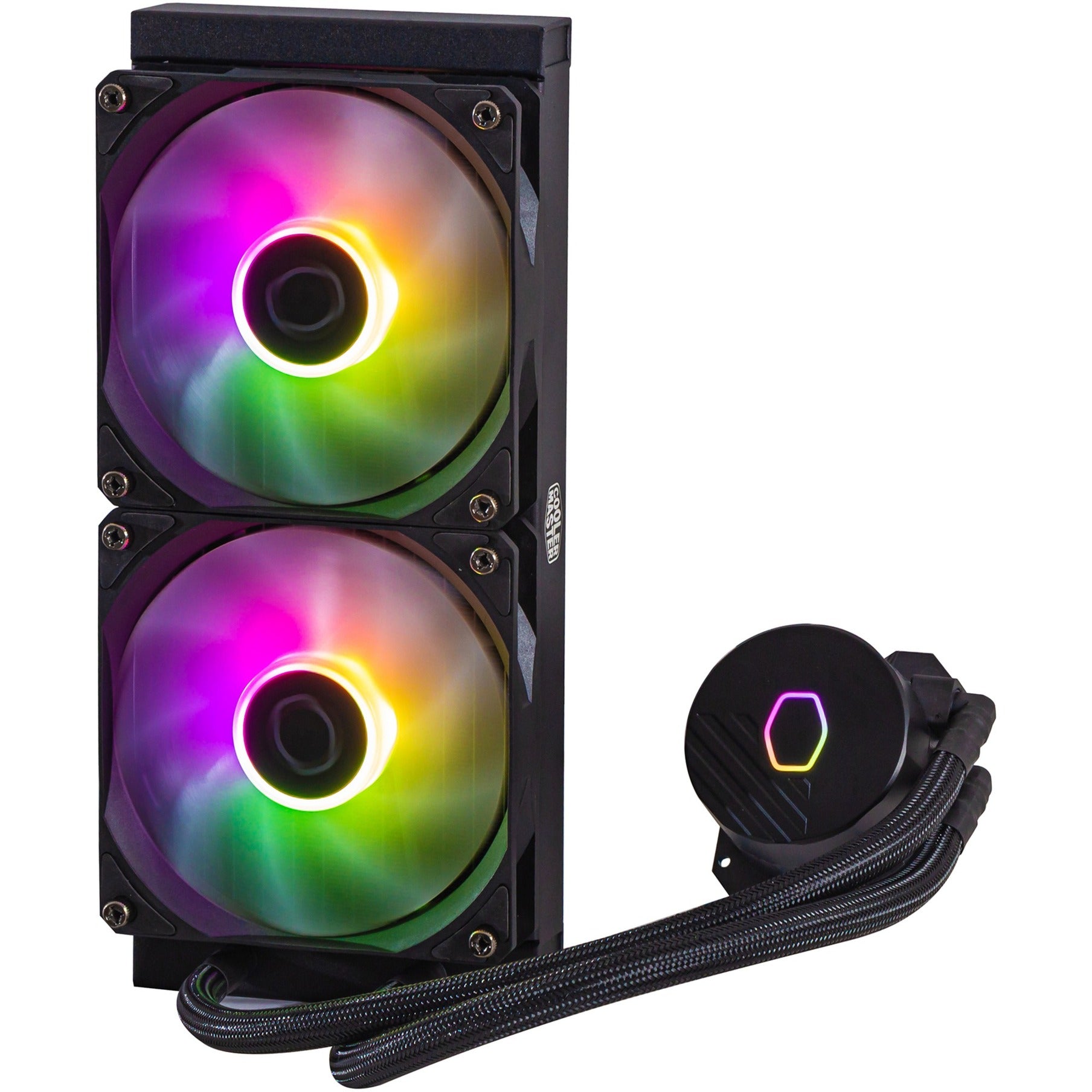 Cooler master mlw-d24m-a18pz-r1 masterliquid 240l core argb, 4-pin, 2x 120mm argb, 27.2 dba (max)