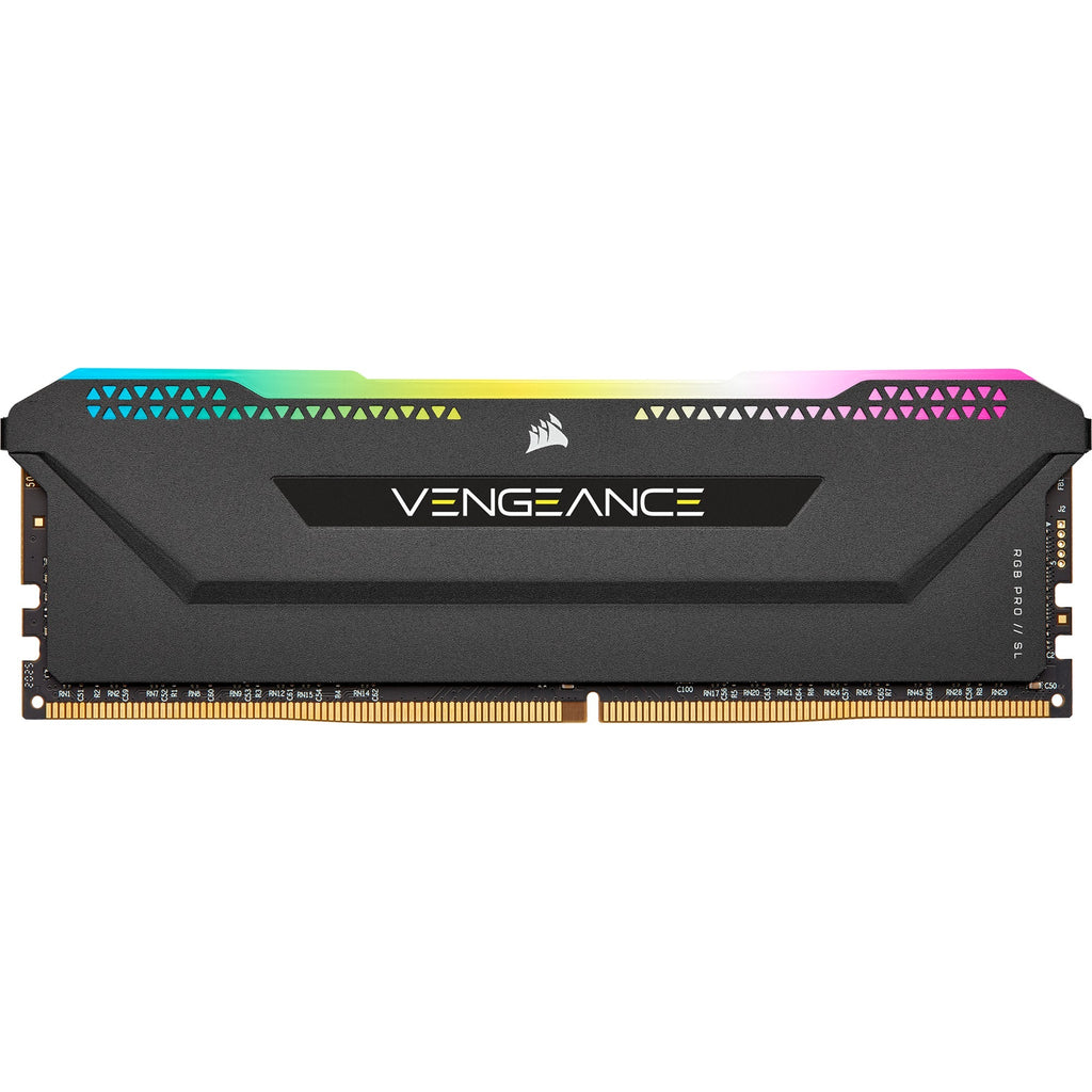 Corsair 32 gb ddr4-3200 (2x 16 gb) kit werkgeheugen (zwart, cmh32gx4m2e3200c16, vengeance rgb pro sl, xmp 2.0)