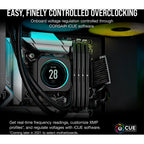 Corsair 32 gb ddr5-6000 kit werkgeheugen (zwart, cmk32gx5m2b6000c30, vengeance, xmp)