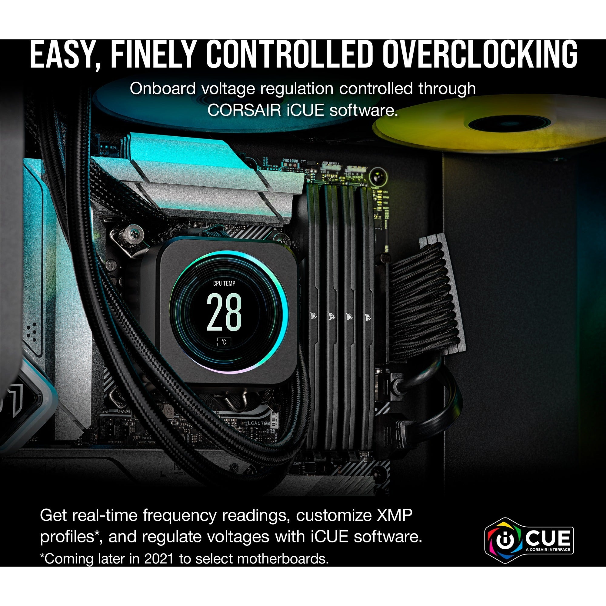 Corsair 32 gb ddr5-6000 kit werkgeheugen (zwart, cmk32gx5m2b6000c30, vengeance, xmp)