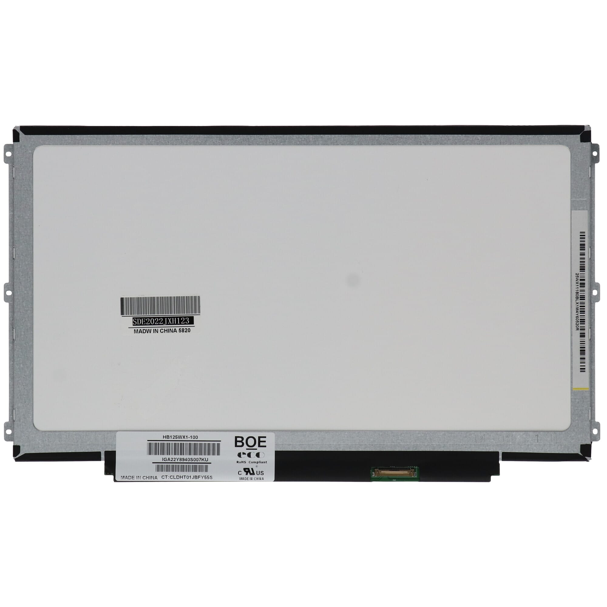 12.5 inch lcd scherm 1366x768 mat 30pin edp