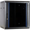 Dsi 12u wandkast met glazen deur - ds6412 server rack (zwart, 600 x 450 x 635mm)