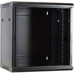 Dsi 12u wandkast met glazen deur - ds6412 server rack (zwart, 600 x 450 x 635mm)