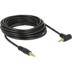 Delock 3,5 mm male > 3.5 mm male kabel (zwart, 5 meter)