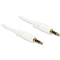 Delock 3,5 mm male > 3.5 mm male kabel (wit, 1 meter)