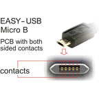 Delock easy-usb-a 2.0 male > easy-usb micro-usb-b 2.0 male kabel (zwart, 0,5 meter)