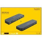 DeLOCK HDMI KVM-switch 4K 60 Hz met USB en audio