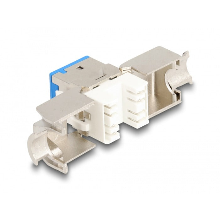 Delock keystone module rj45 jack naar lsa cat 6a toolfree, 8 stuks (meerkleurig)