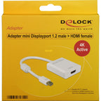 Delock mini displayport > hdmi adapter (wit, 0,2 meter, 4k)