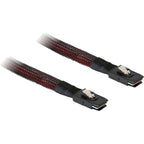Delock mini sas sff-8087 > mini sas sff-8087 kabel (rood zwart, 1 meter)