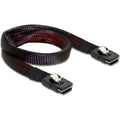 Delock mini sas sff-8087 > mini sas sff-8087 kabel (rood zwart, 0,5 meter)