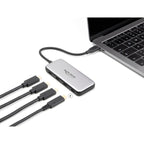 Delock 4-port usb-c + pd 85 watt usb-hub (grijs)