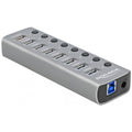 Delock usb 3.2 gen 1 hub met 7 poorten usb-hub (grijs)