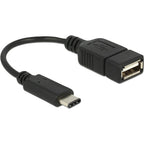 Delock usb-c 2.0 > usb-a adapter (zwart, 0,15 meter)
