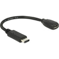 Delock usb-c 2.0 > usb micro-b adapter (zwart, 0,15 meter)