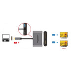 Delock usb-c > hdmi + vga adapter (grijs, 0,12 meter)
