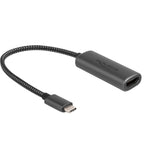 Delock usb-c (male) > hdmi (female) (dp alt mode) adapter (grijs, 0,2 meter)