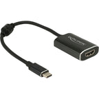 Delock usb-c (male) > hdmi (female) adapter (donkergrijs, 0,2 meter, 4k 60hz)