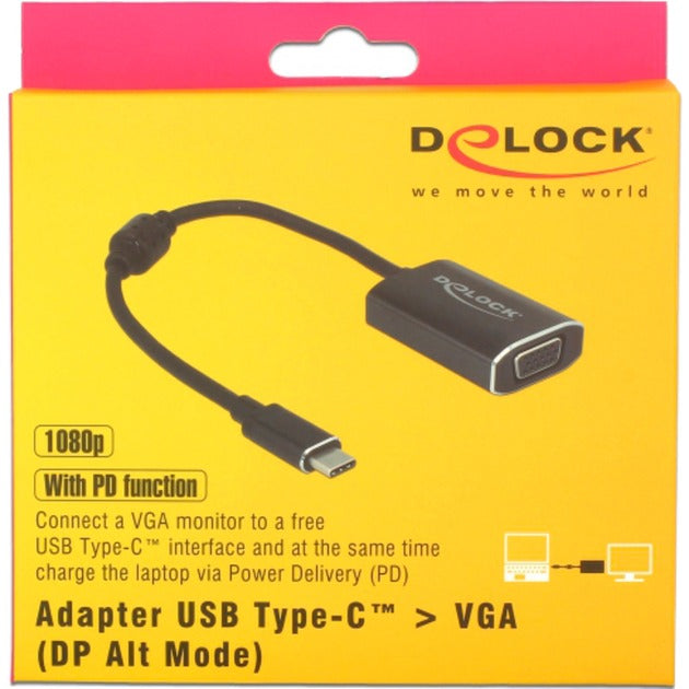 DeLOCK DeLOCK USB-C male > VGA female met PD functie
