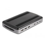 Delock usb charging station met 3 x usb type-c pd + 3 x usb type-a (112 w) (grijs zwart)