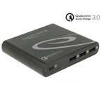 Delock usb oplader 1x usb type-c + 3x usb type-a (zwart)