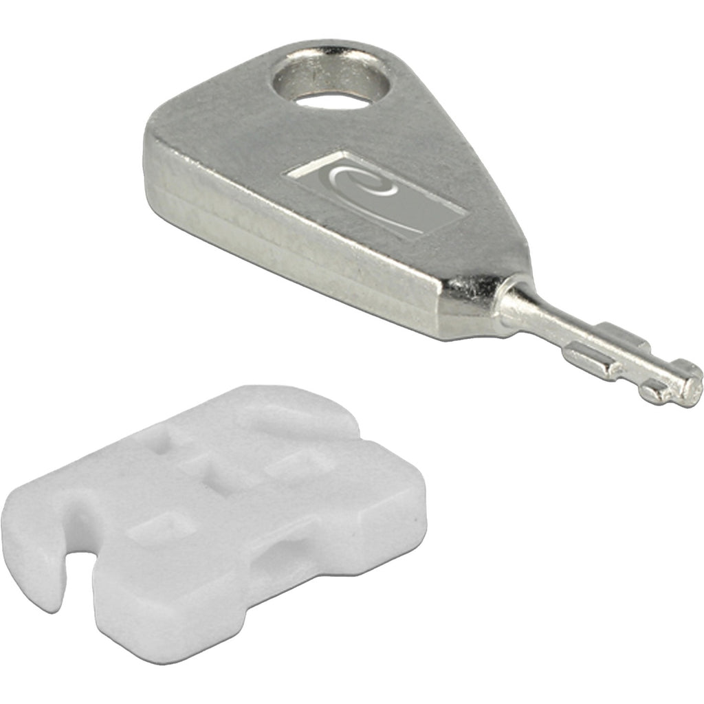 Delock usb port blocker voor usb-a female insteekslot (wit zilver)