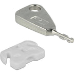 Delock usb port blocker voor usb-a female insteekslot (wit zilver)