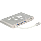 Delock usb type-c 3.1 docking station (zilver, lan, vga, hdmi, usb, sd, audio)