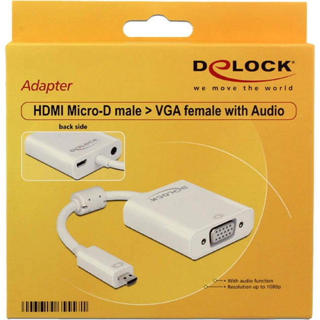 Delock micro-hdmi naar vga adapter (wit)