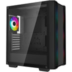 Deepcool cc560 argb v2 midi tower behuizing (zwart | 2x usb-a | rgb | tempered glass)