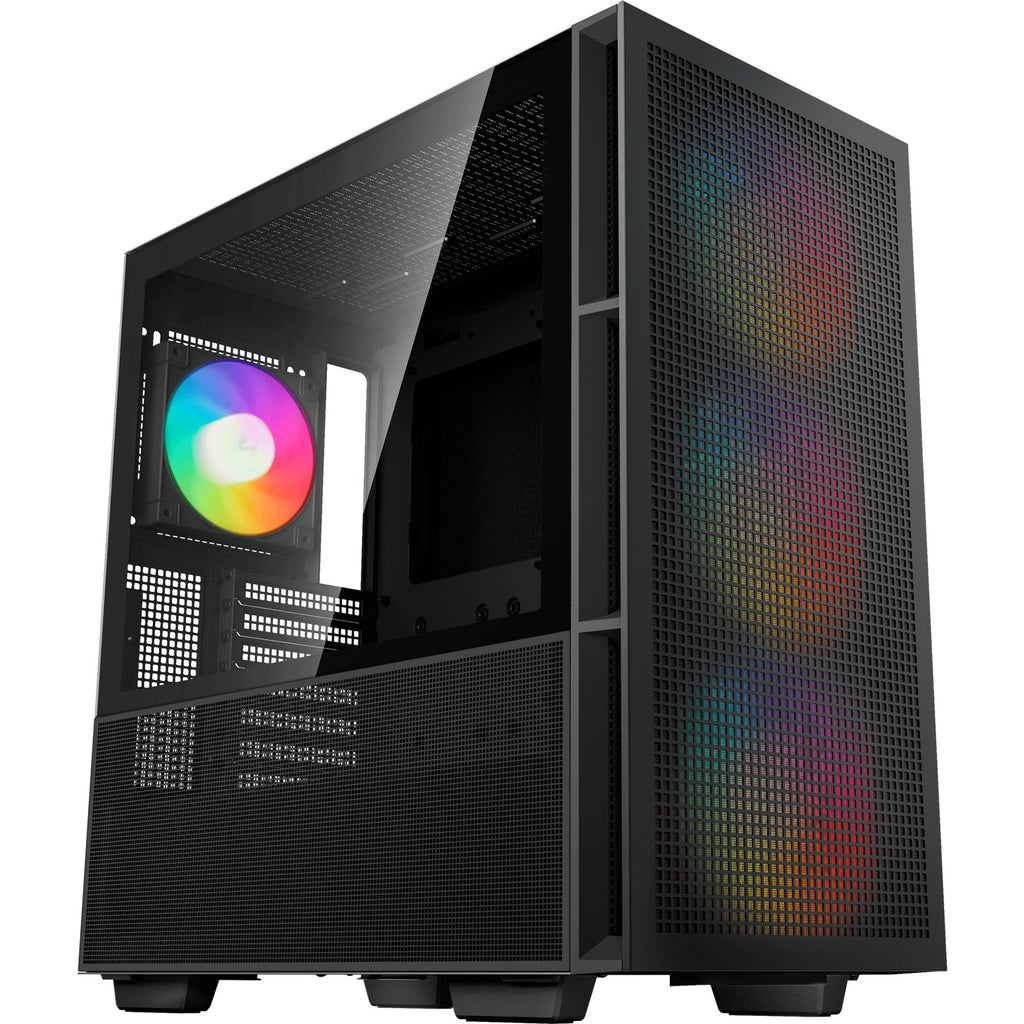 Deepcool ch560 midi tower behuizing (zwart | 1x usb-a | 1x usb-c | rgb | window)