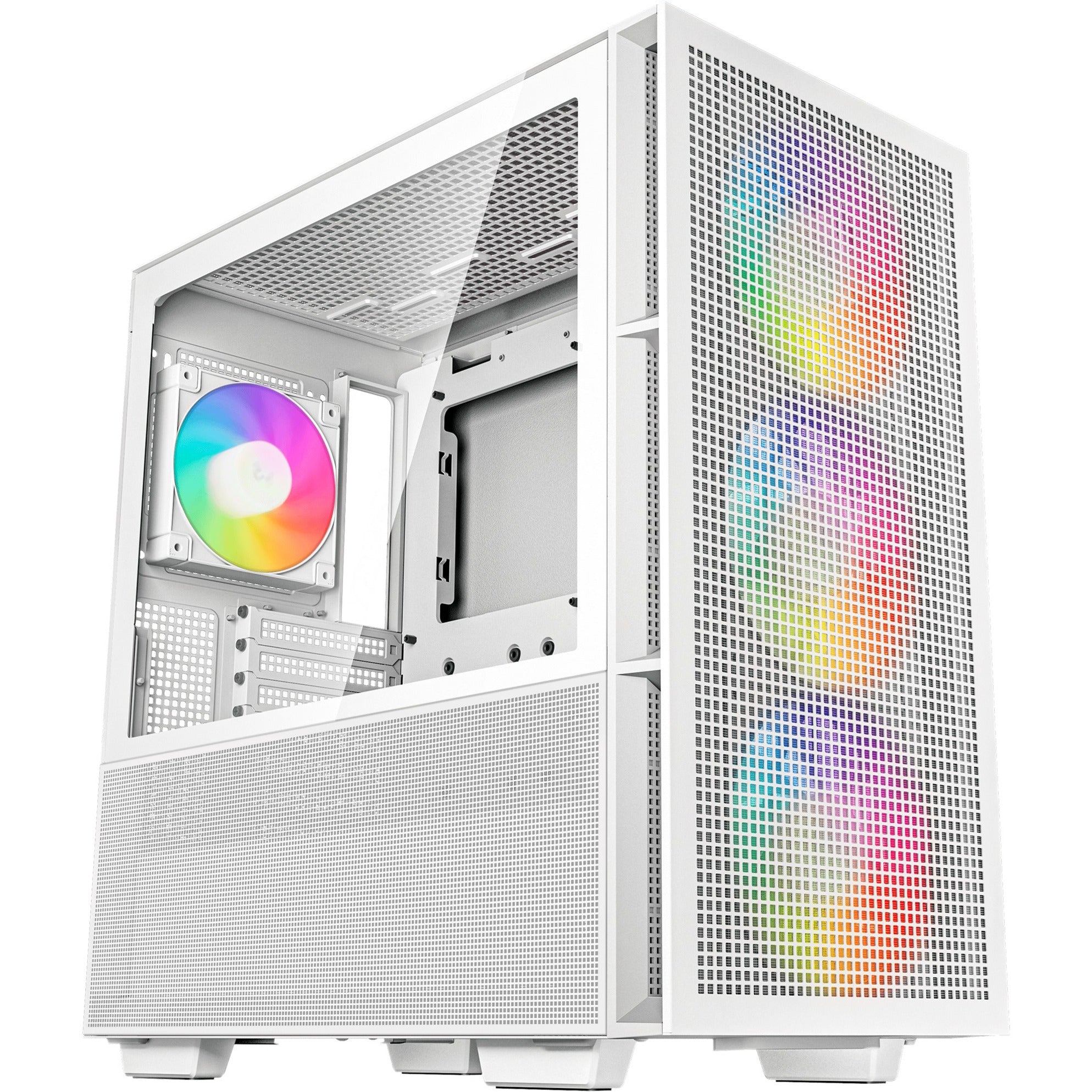 Deepcool ch560 midi tower behuizing (wit | 1x usb-a | 1x usb-c | rgb | tempered glass)