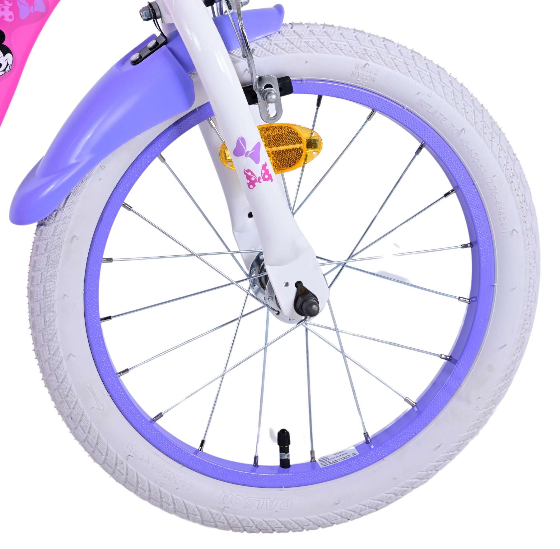 Disney minnie kinderfiets - meisjes - 16 inch - roze - twee handremmen