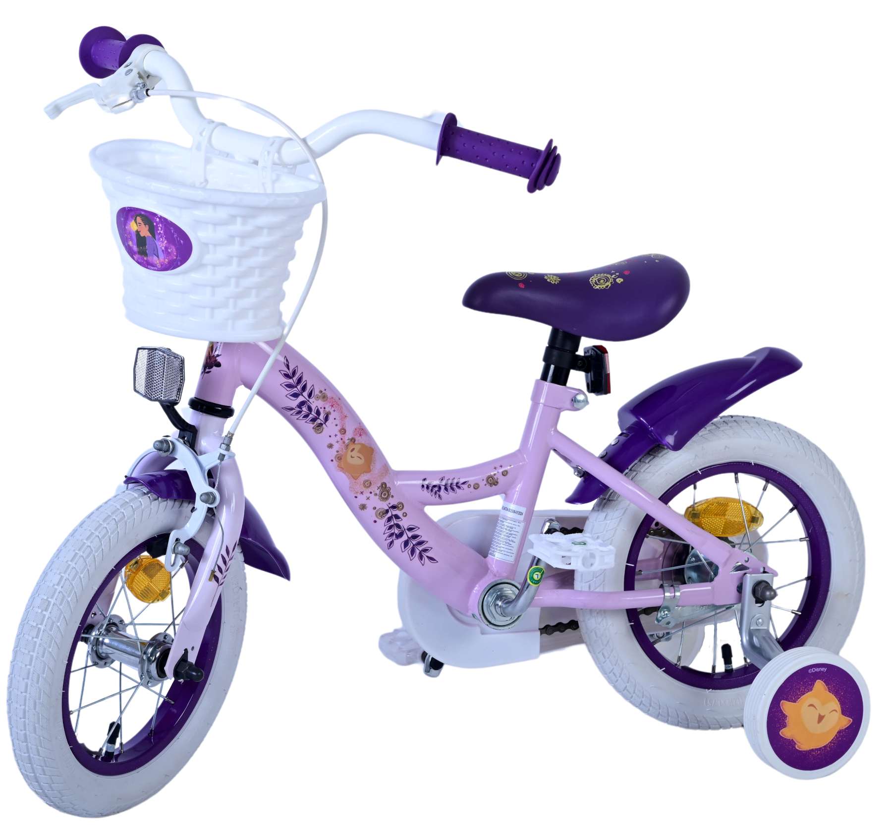 Volare disney wish kinderfiets - meisjes - 12 inch - paars