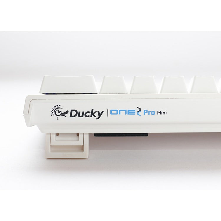 Ducky one 2 pro mini white classic, gaming toetsenbord (wit, us lay-out, cherry mx silent red, rgb led, double-shot pbt, quack mechanics, 60%)