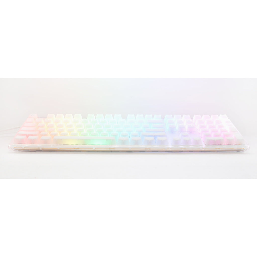 Ducky one 3 aura white, toetsenbord (wit, us lay-out, cherry mx red, abs double shot, hot swap)