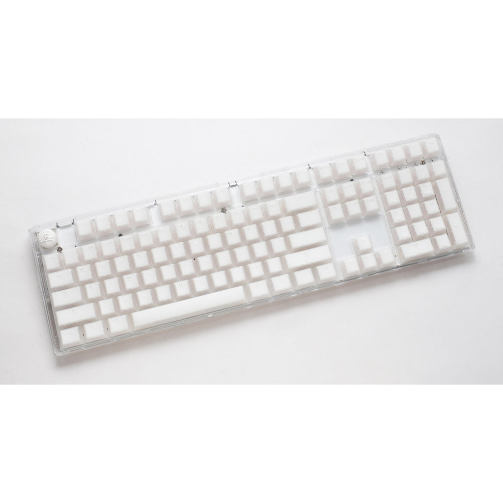 Ducky one 3 aura white, toetsenbord (wit, us lay-out, cherry mx speed silver, abs double shot, hot swap)