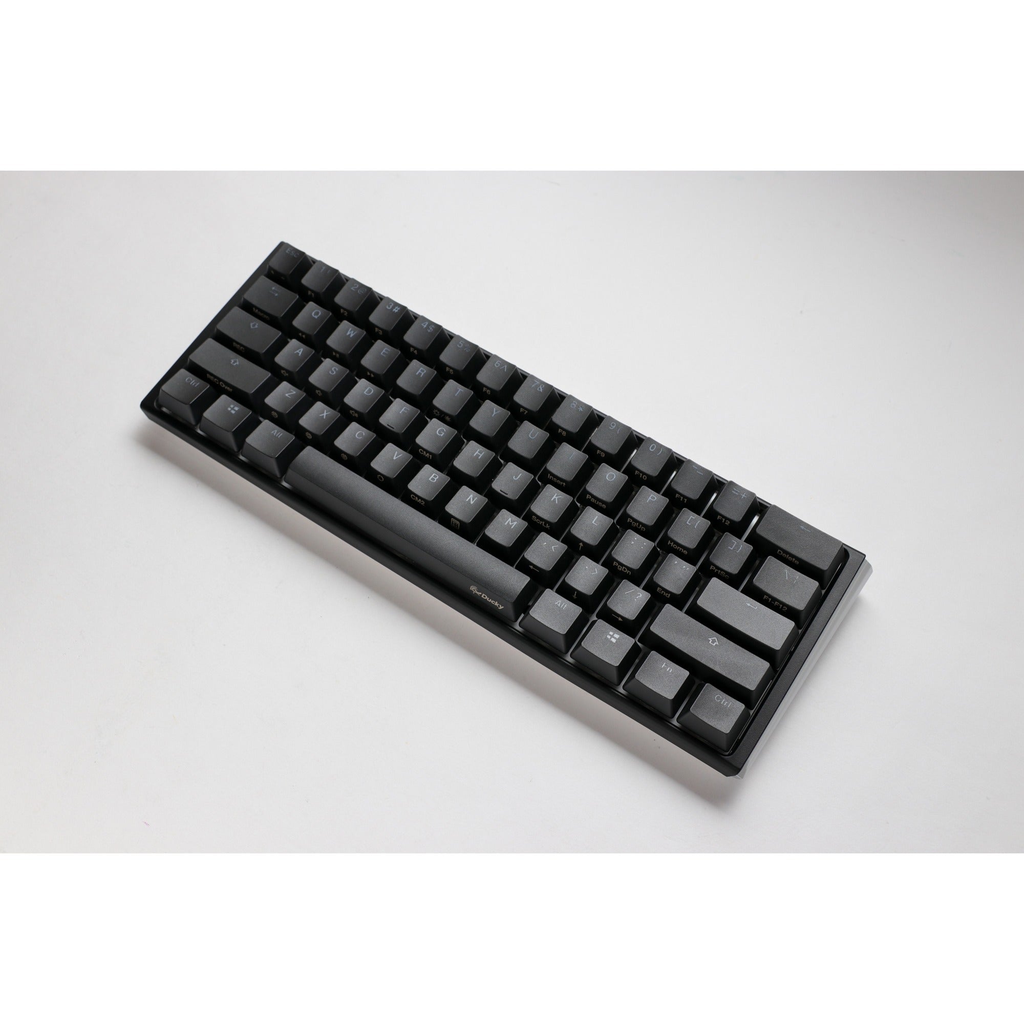 Ducky one 3 classic mini, toetsenbord (zwart wit, us lay-out, cherry mx silent red, rgb led, double-shot pbt, hot-swappable, quack mechanics, 60%)