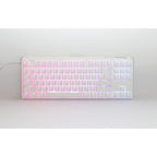 ducky one 3 classic pure white tkl, toetsenbord (wit, us lay-out, cherry mx speed silver, rgb led, double-shot pbt, hot-swappable, quack mechanics, 80%)
