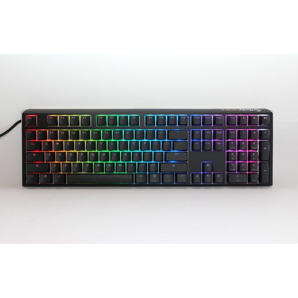 ducky one 3 classic, toetsenbord (zwart wit, us lay-out, cherry mx speed silver, rgb led, double-shot pbt, hot-swappable, quack mechanics)