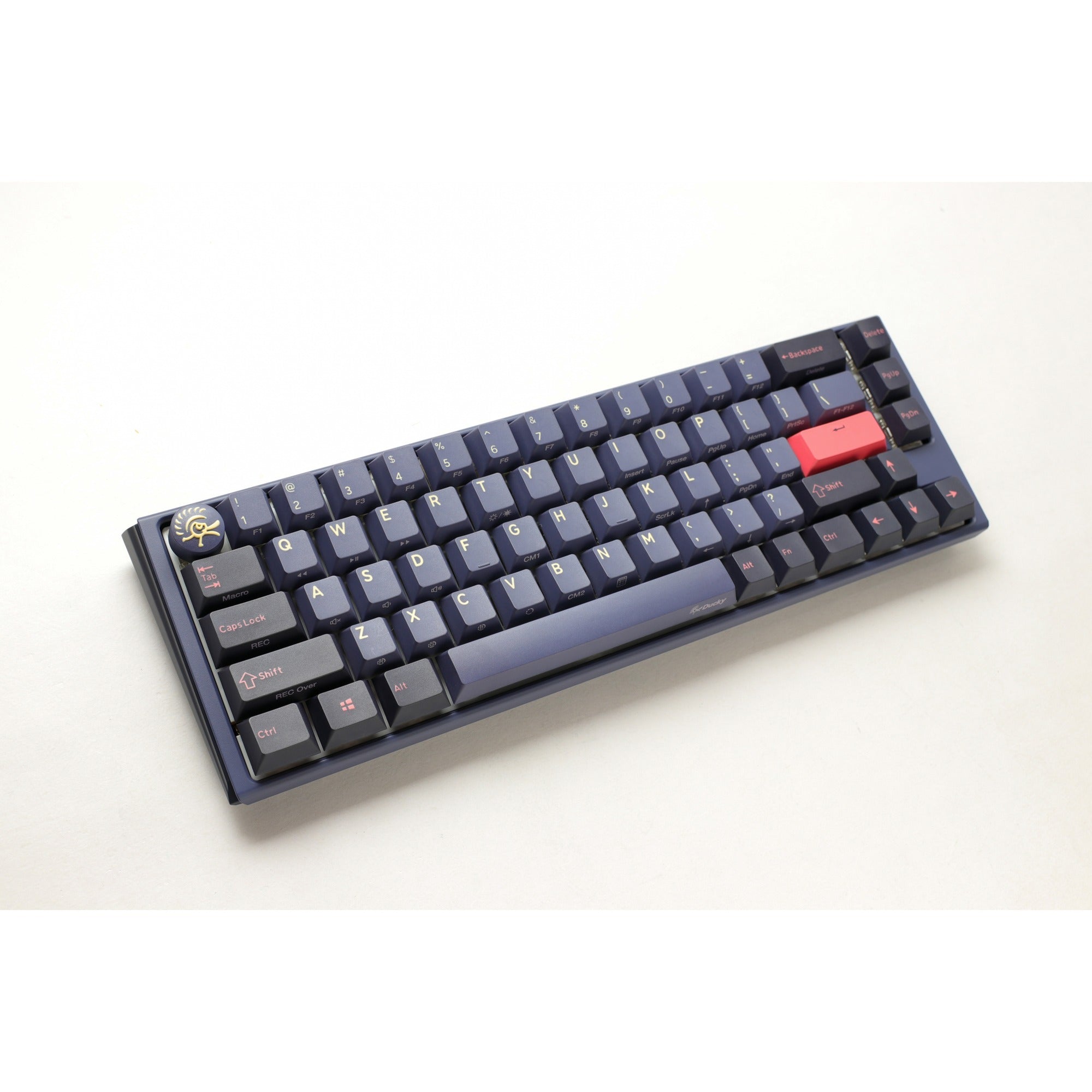 Ducky one 3 cosmic blue sf, toetsenbord (donkerblauw, us lay-out, cherry mx speed silver, rgb led, double-shot pbt, hot-swappable, quack mechanics, 65%)