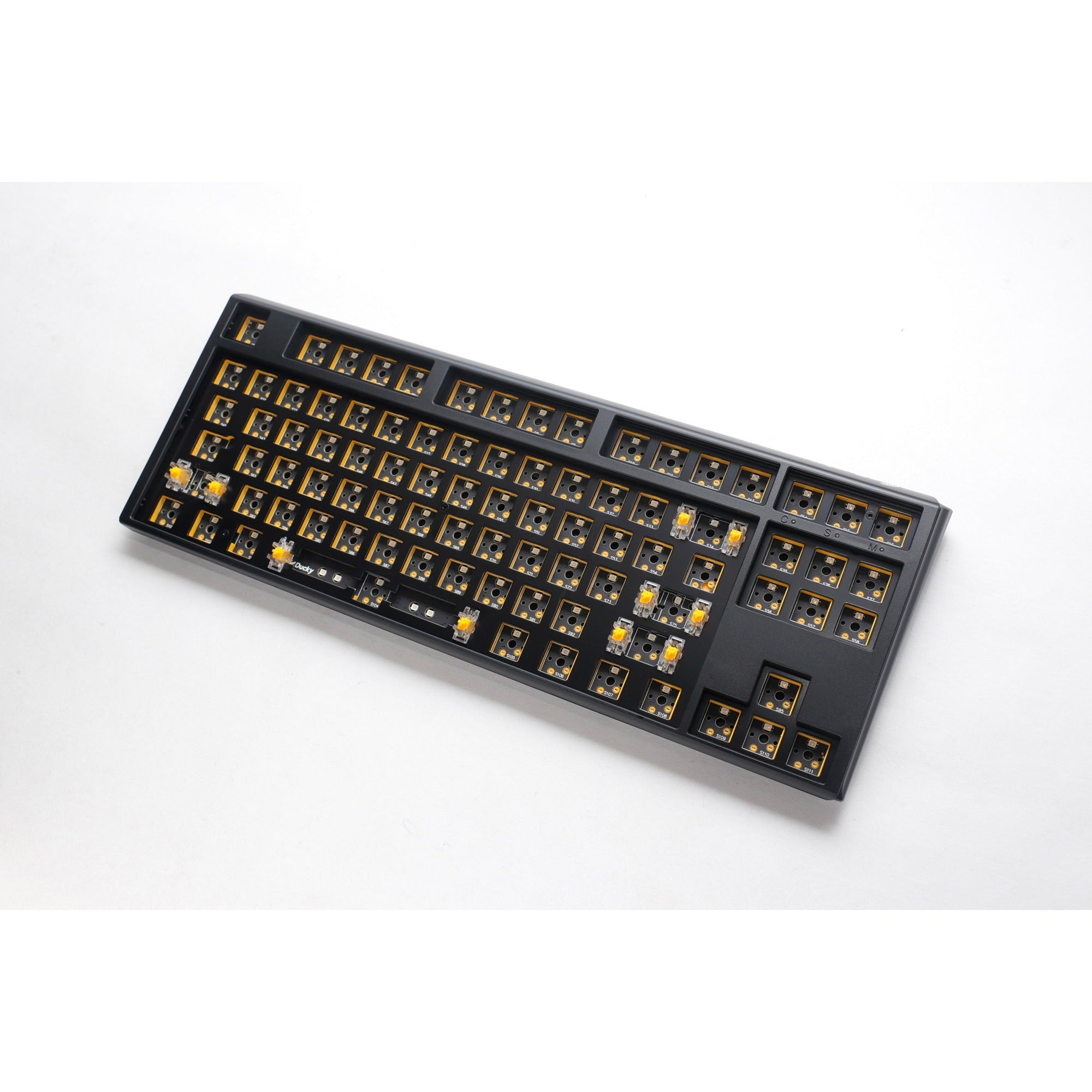 Ducky one 3 tkl ansi layout barebone, toetsenbord (zwart zwart, us lay-out, tkl, rgb leds, hot swap, barebone)