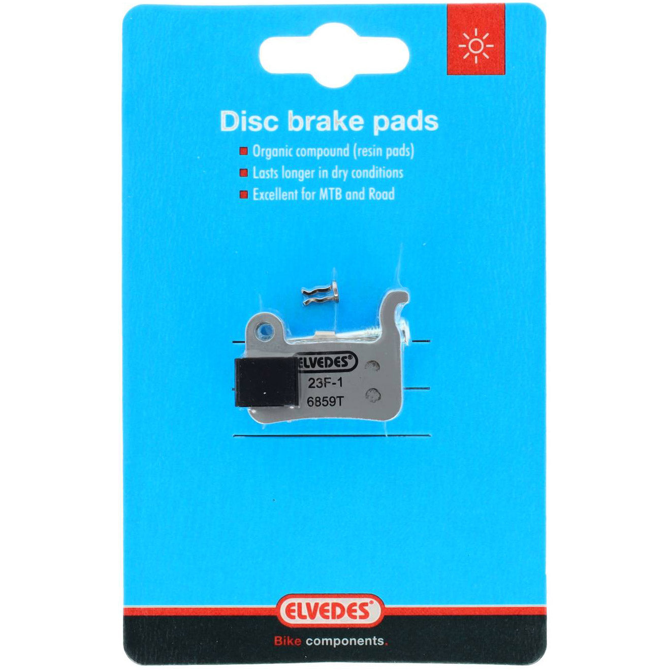 Elvedes schijfremblokset - shimano - organische compound (resin) - 1 paar