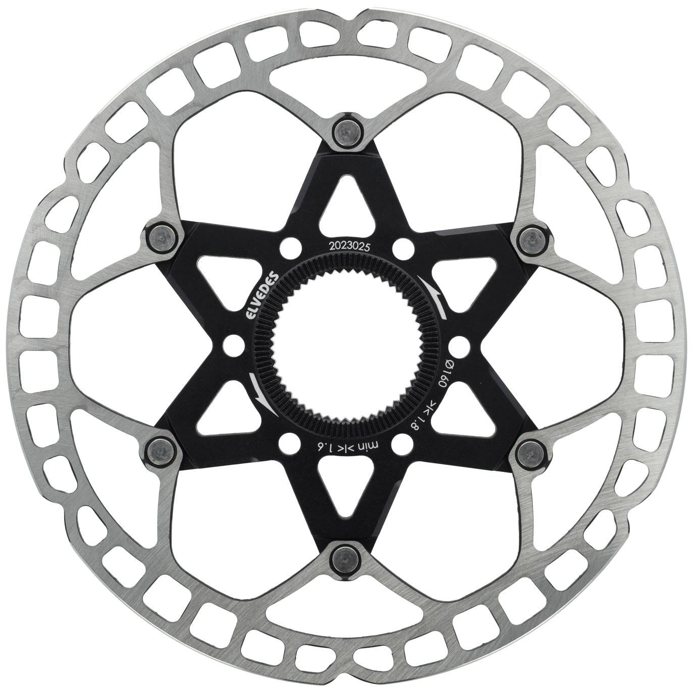 Elvedes remschijf 160mm licht gewicht centerlock 1.8mm