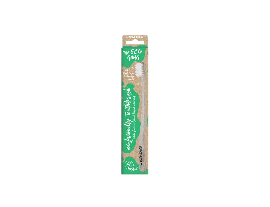 The eco gang plant-based tandenborstel - sensitive - wit