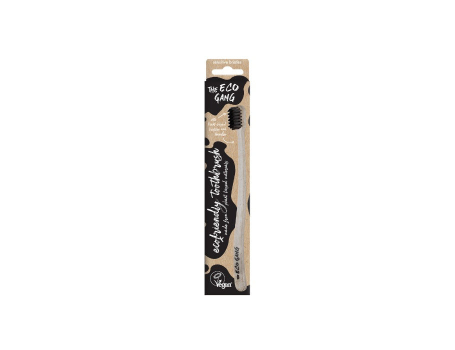 The eco gang plant-based tandenborstel - sensitive - zwart