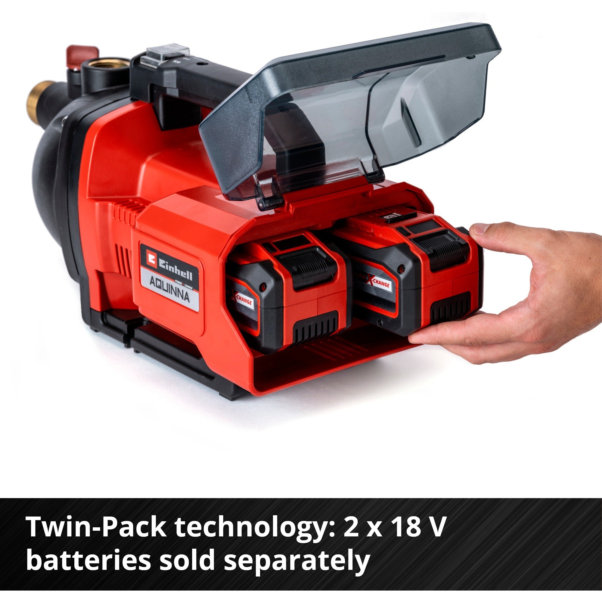 Einhell aquinna tuinpomp (rood zwart, accu en oplader niet inbegrepen)
