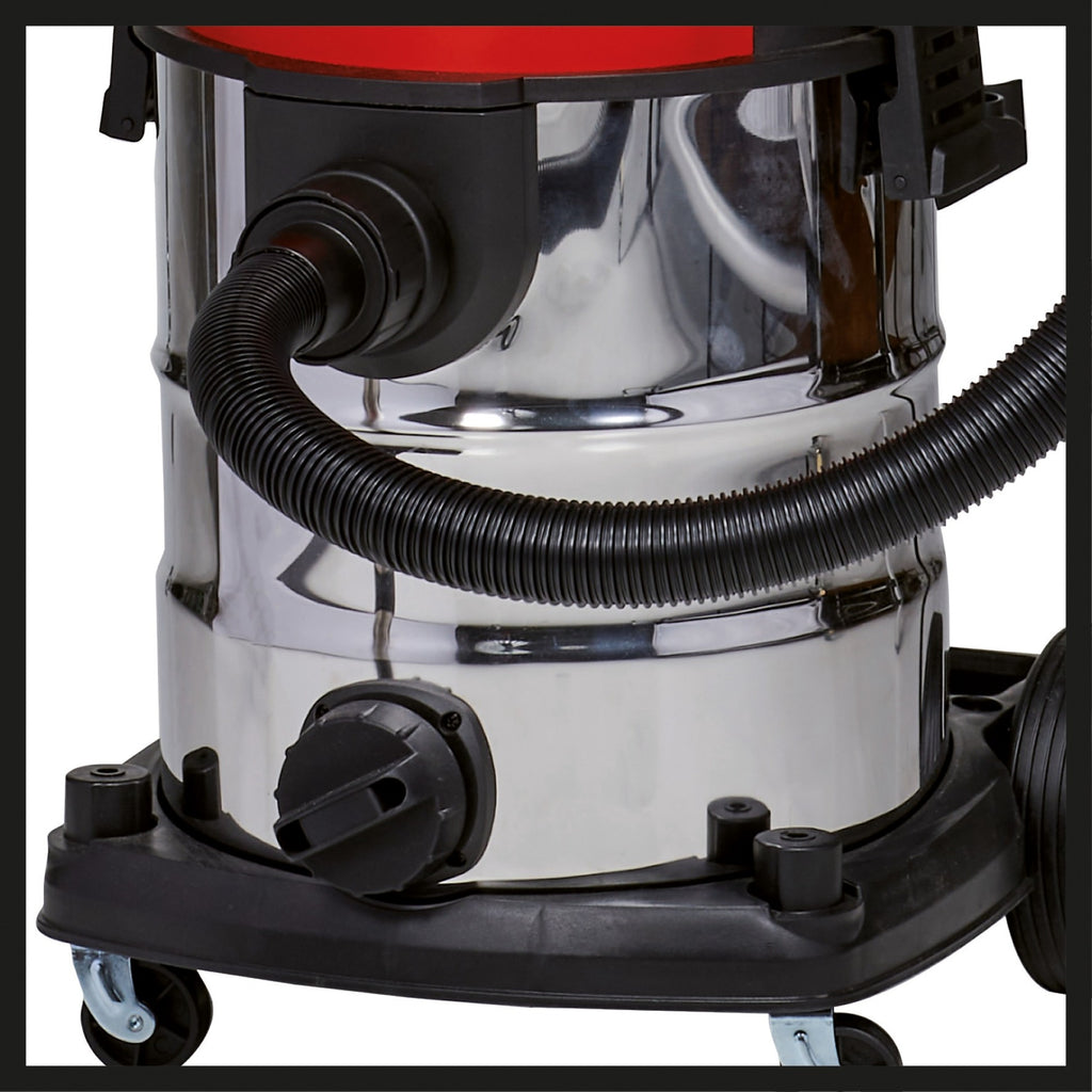 Einhell accu nat- droogzuiger te-vc 36 25 li s-solo nat- en droogzuiger (rood roestvrij staal, accu en oplader niet inbegrepen )