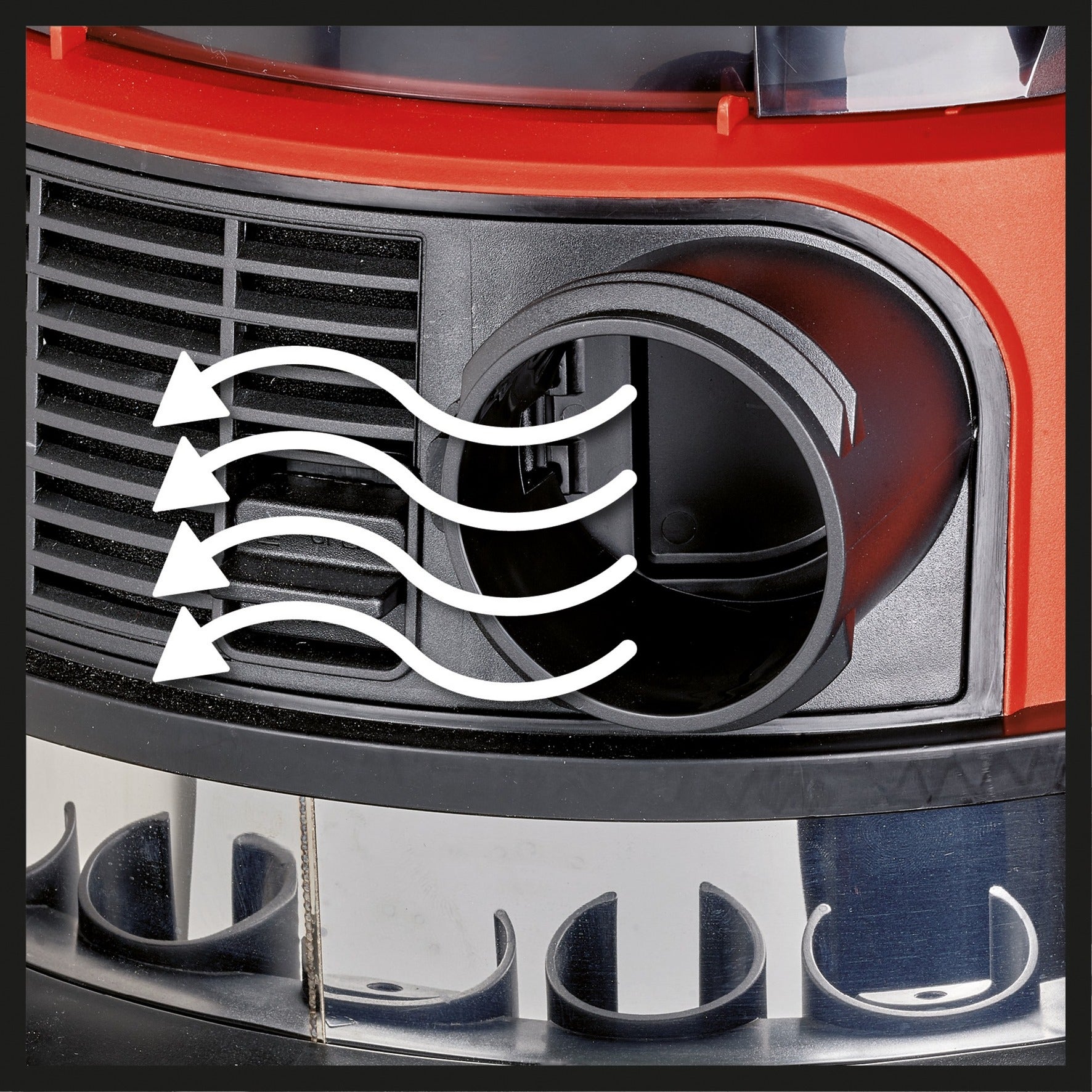 Einhell accu nat- droogzuiger te-vc 36 25 li s-solo nat- en droogzuiger (rood roestvrij staal, accu en oplader niet inbegrepen )