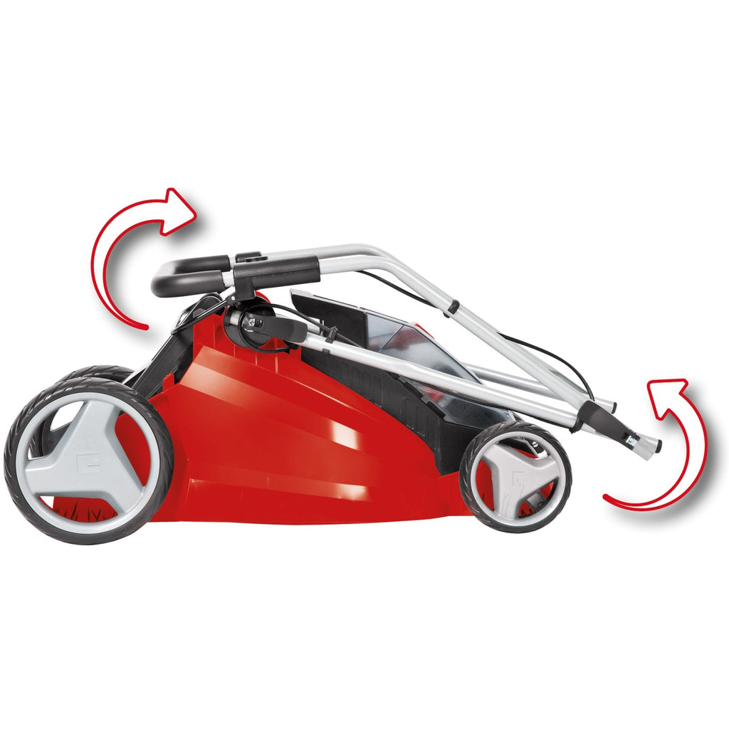 Einhell accu grasmaaier ge-cm 43 li m kit (rood zwart, accu inbegrepen)